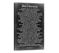 Desiderata Poem Print Wall Art by Max Ehrmann, Literature Desiderata Poem Canvas Decor, Max Ehrmann Poster, Inspirational Home Office Artwork, Motivational Decal for Bedroom Livng Room, Framed Art
