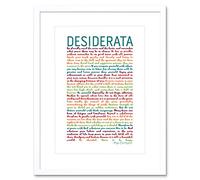 Desiderata Rainbow Words Ehrmann Typography Framed Wall Art Print