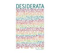 Desiderata Rainbow Words Ehrmann Typography Large Canvas Wall Art Print