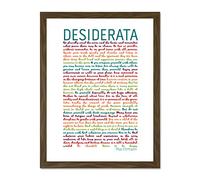Desiderata Rainbow Words Ehrmann Typography Large Framed Art Print Poster Wall Decor 18x24 inch