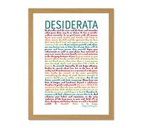 Desiderata Rainbow Words Ehrmann Typography Large Framed Art Print Poster Wall Decor 18x24 inch