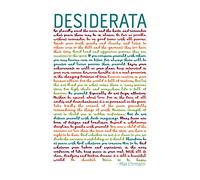 Desiderata Rainbow Words Ehrmann Typography Wall Art Print