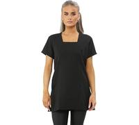 Design 24 Seven Spa Salon Tunic Women's Ladies Hair Dressing Beauty Nail Therapist Tunic Uniform T9 Black (6)