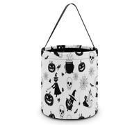 Design (319) ExtraLarge Trick or Treat Basket, Halloween Candy Bag with Reinforced Handles