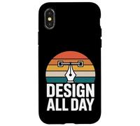 Design All Day Retro Creator Work Motivation Case for iPhone X/XS