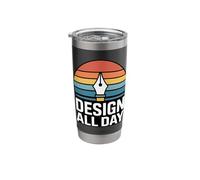 Design All Day Retro Creator Work Motivation Stainless Steel Insulated Tumbler