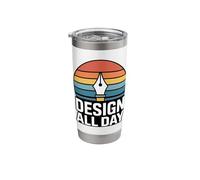 Design All Day Retro Creator Work Motivation Stainless Steel Insulated Tumbler
