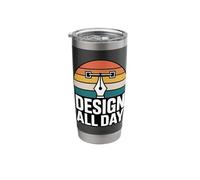 Design All Day Retro Creator Work Motivation Stainless Steel Insulated Tumbler