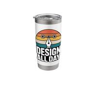 Design All Day Retro Creator Work Motivation Stainless Steel Insulated Tumbler