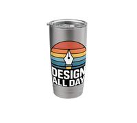 Design All Day Retro Creator Work Motivation Stainless Steel Insulated Tumbler