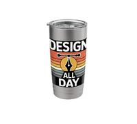Design All Day Retro Creator Work Motivation Stainless Steel Insulated Tumbler