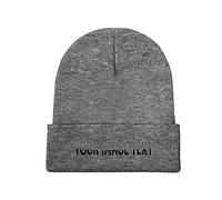 Design Bucket Hat for Men Women Your Logo Here Cuffed Beanie Hat Darkgray