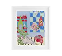 Design by Melissa Wang - USA Made Hanging Wall Art - 'Saucy Kitchen Secrets', Framed Print Under Glass, Black, 13 x 16 From Stupell Industries