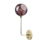 DESIGN BY US Ballroom Long wall light, purple, glass, hand-blown