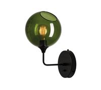 DESIGN BY US Ballroom Short wall light, green, glass, hand-blown