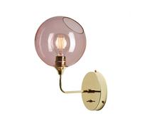 DESIGN BY US Ballroom Short wall light, pink, glass, hand-blown
