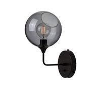 DESIGN BY US Ballroom Short wall light, smoke grey, glass, hand-blown