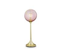 DESIGN BY US Ballroom table lamp, pink, glass, hand-blown, dimmable