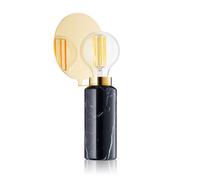 DESIGN BY US Blindspot table lamp, black, marble