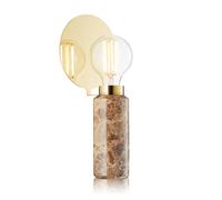 DESIGN BY US Blindspot table lamp, brown, marble