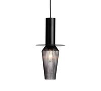 DESIGN BY US Harakiri pendant light, black/smoke grey