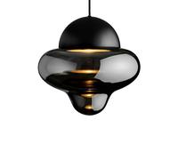 DESIGN BY US Nutty XL LED pendant light, smoky grey/black, Ø 30 cm