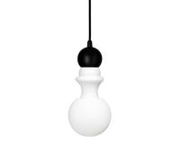 DESIGN BY US Pendant light Paris 1920 XS, height 25 cm, glass, white