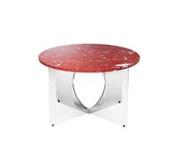 Design By Us This Is Art Coffee Table Chrome/ Bordeaux