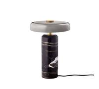 DESIGN BY US Trip LED rechargeable table lamp, grey / grey, marble, glass, IP44