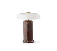 DESIGN BY US Trip No. 2 LED rechargeable table lamp, burgundy/white, marble, glass