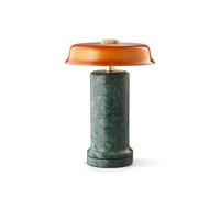 DESIGN BY US Trip No. 2 LED rechargeable table lamp, green/amber, marble, glass