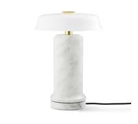 DESIGN BY US Trip No. 2 LED table lamp, Carrara/white, marble, glass