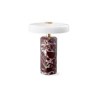 Design By Us Trip Portable Lamp Burgundy Marble/Glossy Opal
