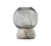 Design By Us Twist Of Marble Candle Holder Silver/Smoke