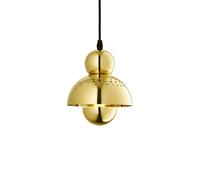 DESIGN BY US Wanted XS pendant light, gold-coloured, iron, Ø 15 cm