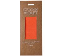 Design By Violet 3 Sheet Orange Neon Tissue - Vibrant Wrapping Tissue Paper for Gift Bags, Hampers & Craft Projects - 50cm x 70cm