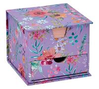 Design By Violet Aurora Memo Cube - Peach Sticky Notes with Floral Cube - 300 Sheets of Paper for Daily Notes, Reminders, and to-Do Lists