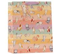Design By Violet Cat Large Gift Bag | Strong paper gift bag with ribbon handles. Ideal for children's birthday gifts, cat lovers and special occasions.