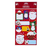 Design by Violet Christmas Sticker Gift Tag Set Xmas for Children - Pack of 50 - Assorted Festive Designs - Gift Tags for Presents - Gift Wrap for Christmas - Stickers for Christmas