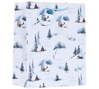 Design By Violet Christmas Wishes Alpine Design Gift Bag with Gift Tag - Large - Gift Bag for Christmas, Gift Wrap, Christmas Wrapping Paper, Xmas, Festive Gift Bag