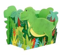 Design By Violet Dinosaur Large Gift Box for Presents with 83 Alphabet Stickers to Personalise - Cardboard Treat Box Basket for Children’s Birthday Gifts, Toys, Sweets and Party Displays