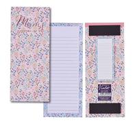 Design By Violet Ditsy Floral Magnetic ‘Mum’s’ Shopping List Organiser Planner Notepad List - Perfect For Mother’s Day, Birthdays - Contemporary Design Gift Present - 23cm x 9cm