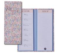 Design By Violet Ditsy Floral ‘Mum’s’ Meal Planner Shopping List Organiser Planner Notepad List - Gift For Mother’s Day, Birthdays - Contemporary Design Gift Present 23cm x 9cm