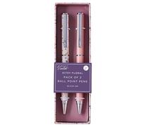 Design By Violet Ditsy Floral Pack of 2 Ballpoint Pens in Gift Box Contemporary Design Gift Back to School Office Stationary, Mother’s Day, Birthday, Loved One