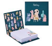 Design By Violet Doodley Dogs Notepad Noteblock with Pen - Fun and Quirky Dog-Themed Desk Essential - 270 Printed Pages for Notes & Jottings