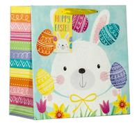 Design by Violet Easter Bunny Gift Bag With Gift Tag Wide Gusset To Fit Easter Eggs Large