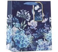 Design By Violet Endless Summer Beautiful Floral Paper Gift Bag With Butterfly Gift Tag Spring Birthday Mother's Day Easter Valentines Medium