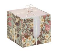 Design By Violet Foxglove Floral Memo Block - Decorative Desk Note Cube for Gifting for Her and Back to School
