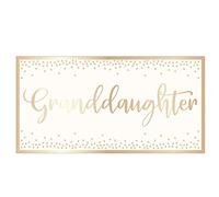 Design By Violet Granddaughter Money Gift Wallet - Money, Gift Cards, VOUCHERS - Blank Space for Personal Message White One Size