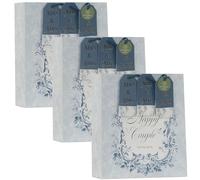 Design By Violet Happy Couple Medium Gift Bag - Set of 3 Decorative Paper Wedding Gift Bags with Ribbon Handles and Assorted Gift Tags for Mr and Mr, Mrs and Mrs, Mr and Mrs